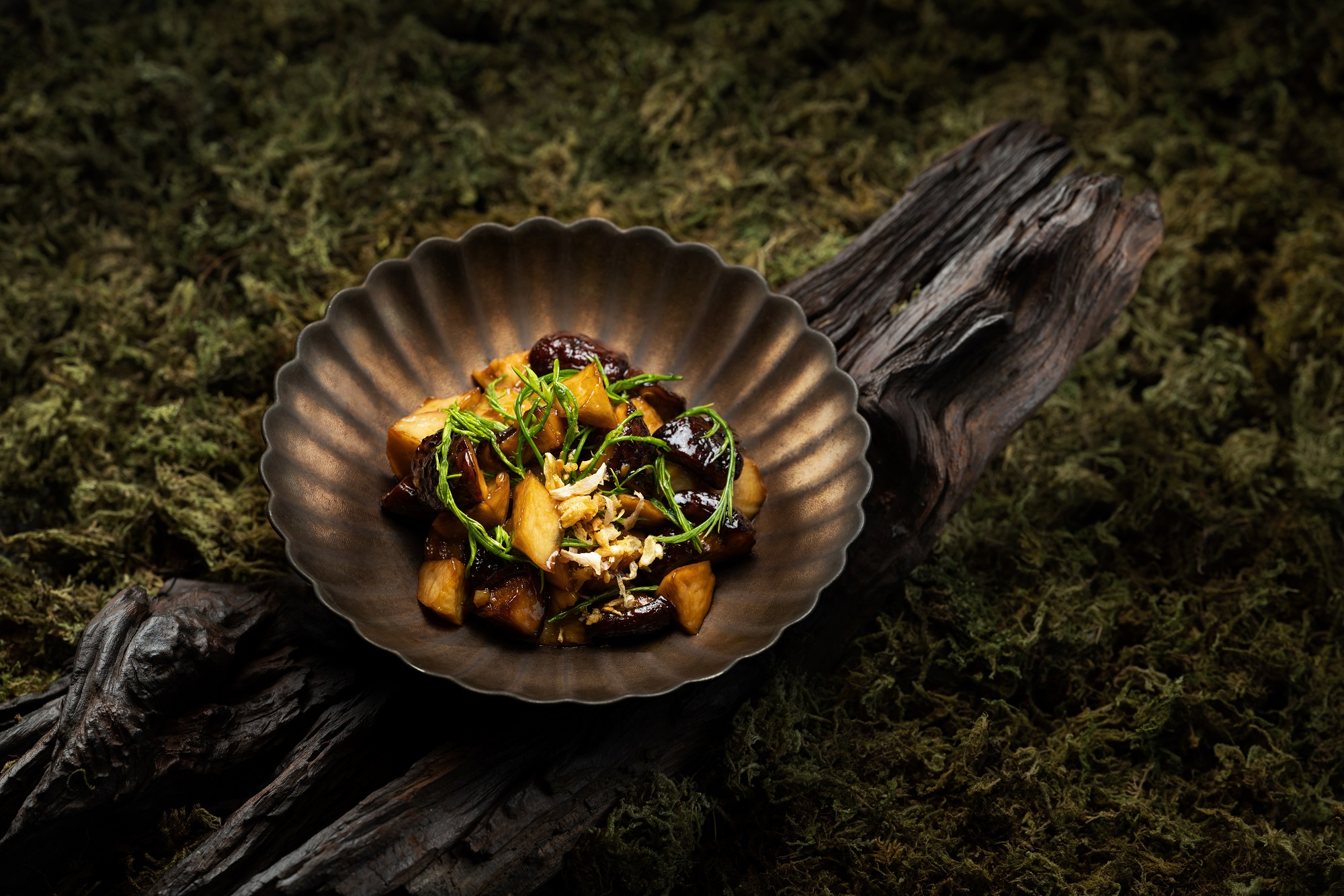 Wok-fried Assorted Mushrooms with Thai